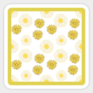 Yellow Daisies Pattern Sticker